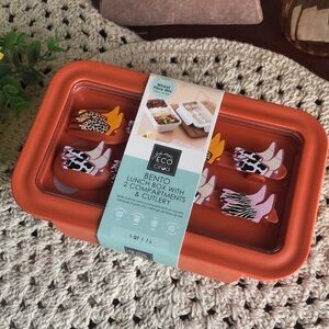 Cowgirl Boots Bento Lunch Snack Box with Compartments and Cutlery